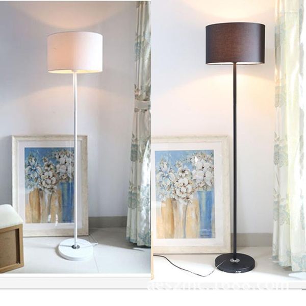 Lampade da terra Negozio Promozione Casa Famiglia El Decorazione Paralume bianco e nero Lampada a LED moderna Lampada E27 Presa CA 90-260 V