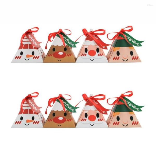 GRANTO DE GREST 10pcs decoração de festa de alta qualidade DIY Supplies de Natal Cookies bolsa bolso bolso de papel de papel de papel vermelho doce