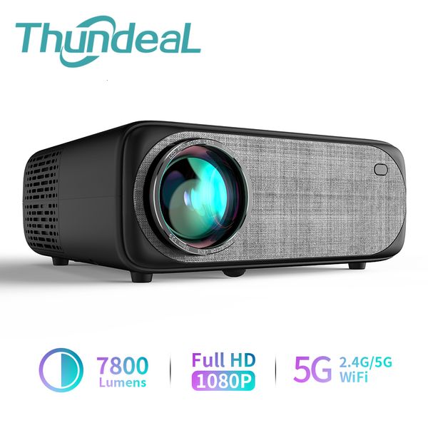 Projektörler Thundeal Full HD Projektör 1080p WiFi LED Video Proeyctor TD97 Ev Sineması Android TVBox 4K Projektör Sinema Telefon Beamer 221117