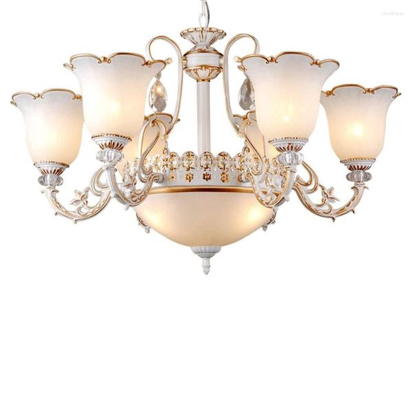 Candeliers Chandelier European Crystal Living Room Jane Bedroom Teto Alloy de zinco American Restaurant Lobby Lights