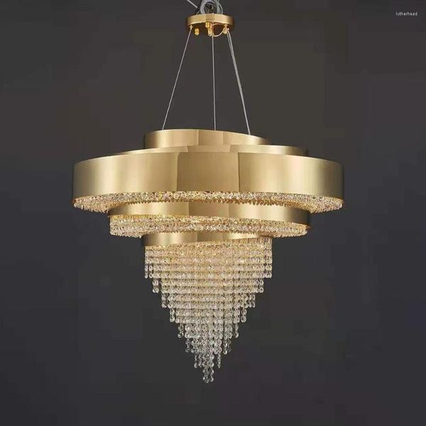 Люстры искусство дизайн хрустальная люстра для гостиной современный домашний декор золотой лампа