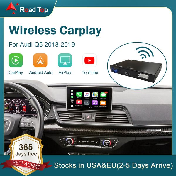 Interface autom￡tica APPLAY APPLE APPLE APLAY ADOPLAY PARA AUDI Q5 2018-2019 com espelho Link Airplay Carro Play