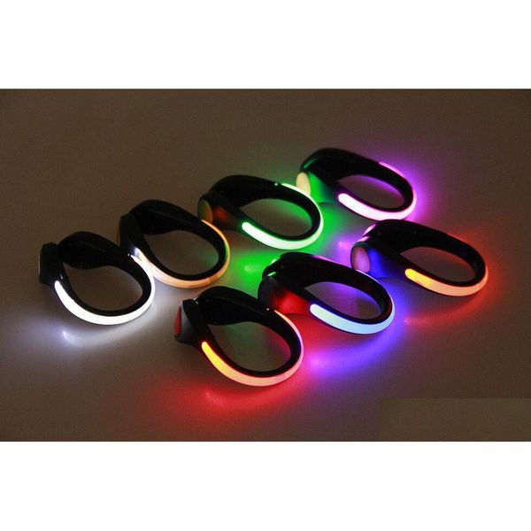 Outros suprimentos de festa do evento LED Flash Shoe Clip Light Up Glow in the Dark for Party Dancing Skate Night Running Safty Gear Drop D Dhax4