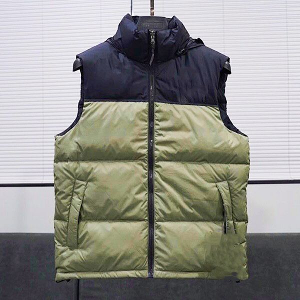 gilet 2023 Designer Vest Mens Giacca invernale tipo sciolto Cappotti da uomo Cucitura laterale Tasca Gilet con sacchetto per la polvere nero Capispalla con cappuccio moda Parka giacca a vento cappotto con cappuccio