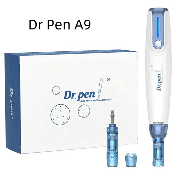 Heimgebrauch 6-Gang-Dr. Pen A9 Wireless Microneedling Dermapen Micro Needle Aknebehandlung Narbenentfernungsinstrument mit 12-Pin-Kartuschen für die Gesichtspflege