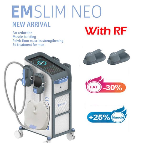 EMSLILL NEO Air Resfriamento Nova RF Pelvic EMS Estimulador muscular Skin Recupere as nádegas de redução de celulite de tonificação Máquina de emagrecimento com 4 alças