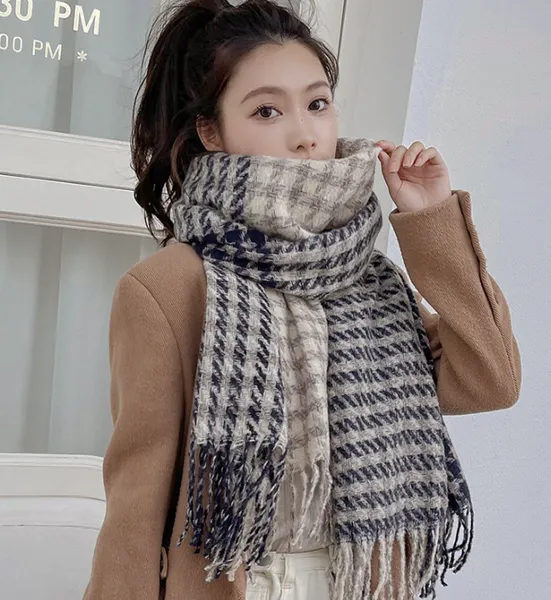 Высококачественные шарфские женские новые корейские кашемировые шали теплые утолщенные шарфы Оптовая модная зима