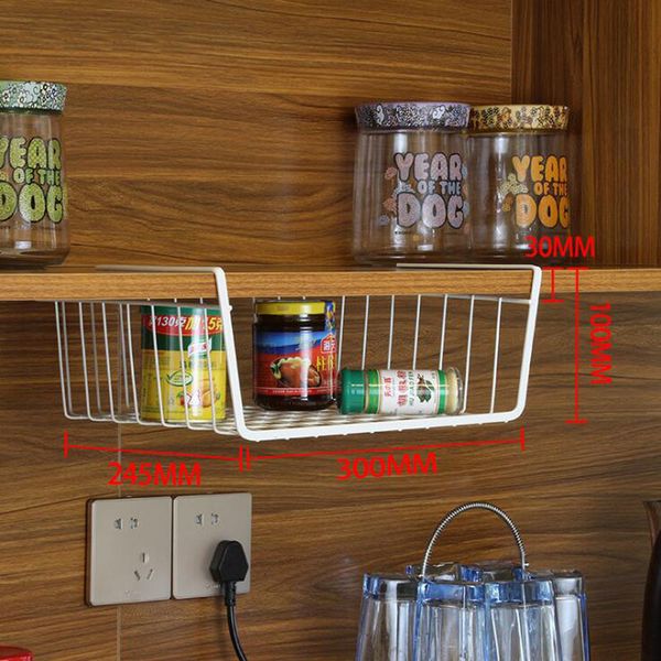 Lagerung Körbe Schrank Hängen Unter Regal Eisen Mesh Schrank Tür Organizer Rack Schrank Halter 221118