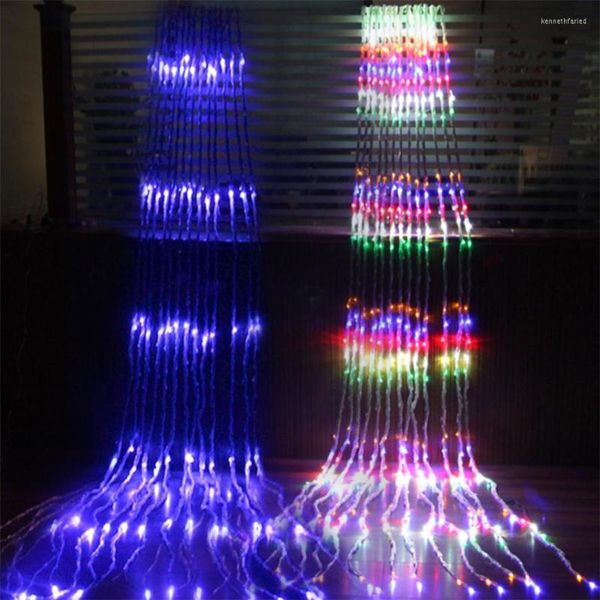Stringhe impermeabili 3x2M / 3x3M / 6x3M LED Cascata Meteor Shower String Light Holiday Garland Curtain Icicle Wedding Decorazioni natalizie
