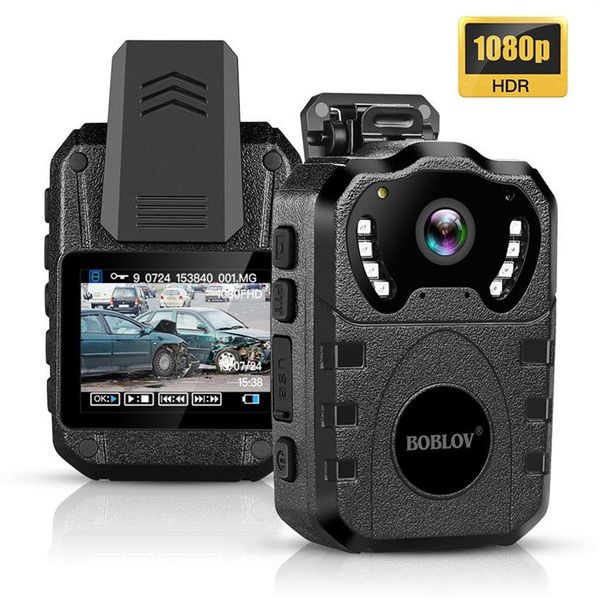 Boblov WN10 1080P HD Body Cam Portable Ir Night Vision Polis Kamerası 175 Derece Güvenlik 64GB Mini Kamera DVR Video Kaydedici277H230D