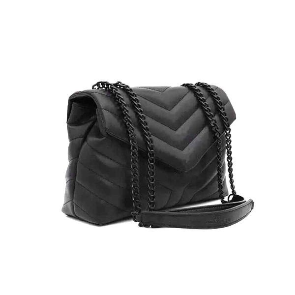 Borsa a tracolla di lusso Borsa a tracolla Marca LOULOU Designer a forma di Y Cucitura in pelle da donna Catena in metallo Confezione regalo a conchiglia Messenger Stile alla moda