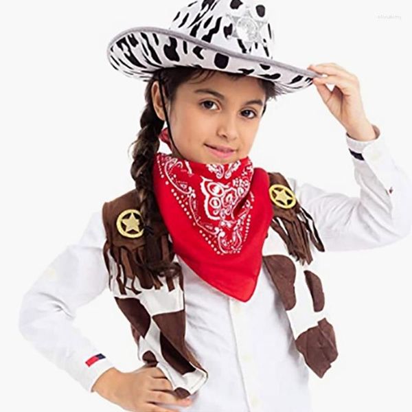 Boins Halloween Cosplay Party The West Type Felt Hat Cycling Maskes Ferramentas de cowboy