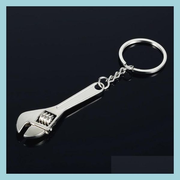Chave de chave metalwrench key ring mini macacão chaveiro chaveiro de chaves de ferramenta de mão anéis de jóias de moda pendurar entrega de gota dhjhu