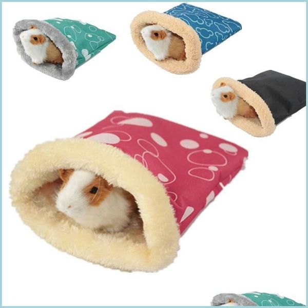 Suprimentos pequenos de animais mantêm quente hedge hedgehog squirrel smallanimal saco de manga vermelha azul verde padrões de variedade de variedades de sono dhvrf