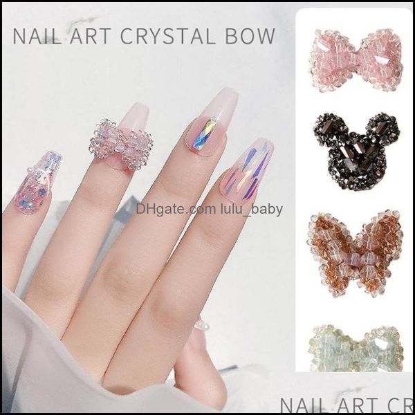 Aufkleber Abziehbilder 3D Luxus Nail Art Aufkleber Flyjewelled Edelsteine Steine Kristalle Abziehbilder für DIY Arbeit Drop Lieferung Gesundheit Schönheitssalon Dhz41