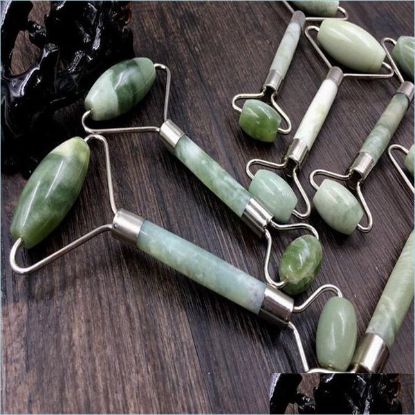 Outros artes e ofícios Saúde Natureza Ferramenta de beleza portátil jade facial roller anti ruga saudável face corporal pé 6 dhefv