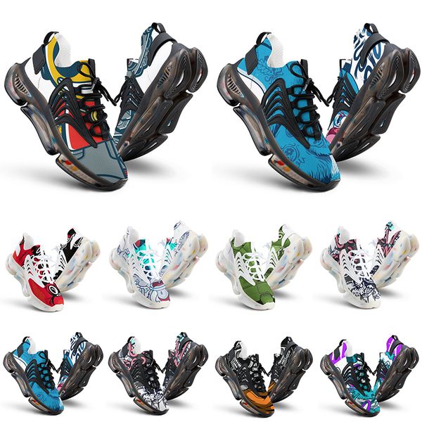 Таможня обувь мужские женщины Runnings Shoe Diy Color73 Black Blight Blue Reds Oranges Mensizeds на открытом воздухе спортивные кроссовки