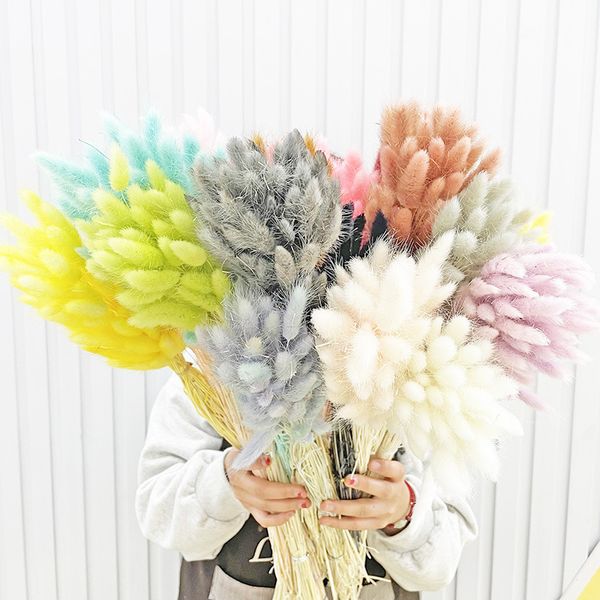 Декоративные цветы венки 100 шт. Высушенные натуральные пампа кролика