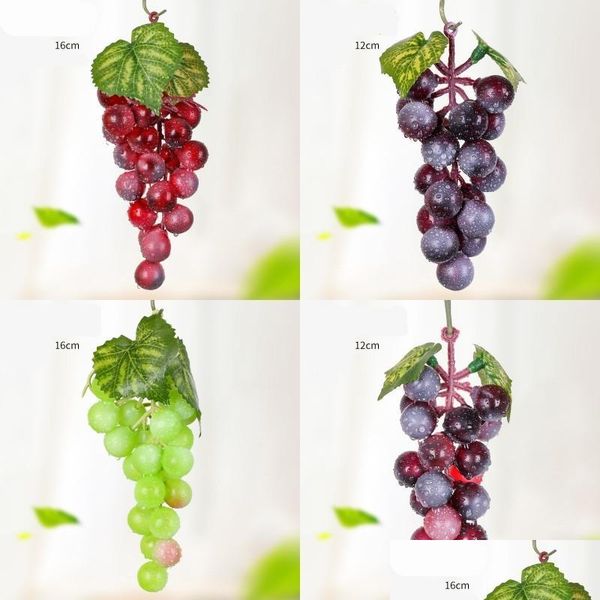 Andere Event Party Supplies Hängende künstliche Trauben DIY Früchte Kunststoff Gefälschte Früchte für Hausgartendekoration Simation Grape Strin Dhvmw