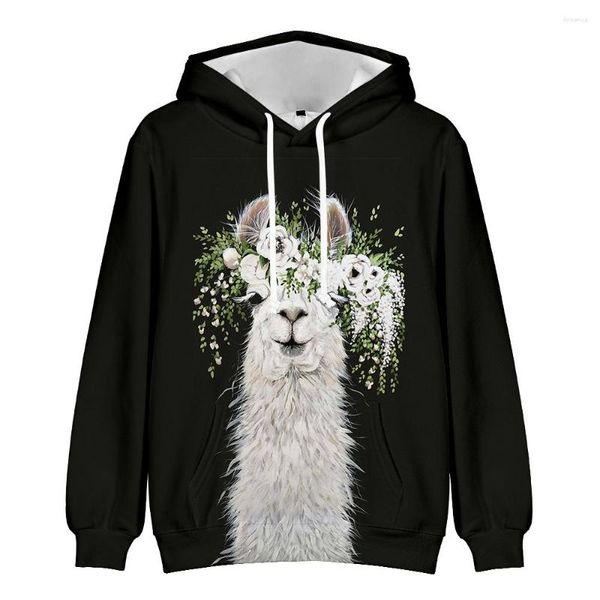 Herren Hoodies Männer Frauen Hoodye Kinder Hoodie Jungen Mädchen Schwarz Mit Kapuze Design Alpaka 3D Gedruckt Sweatshirt Kinder Sweatshirts Warenkorb Kleidung