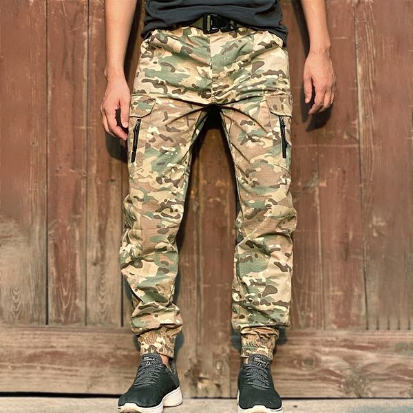 Erkekler Pantolon Marka Marka Taktik Jogger Erkekler Sokak Giyim ABD Ordusu Askeri Kamuflaj Kargo İş Pantolonları Kentsel Sıradan 221117