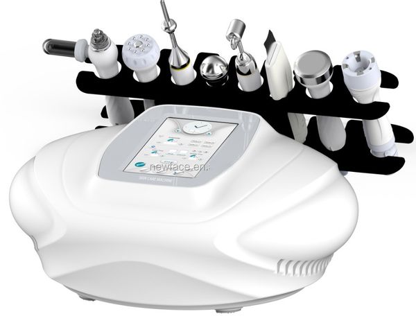 Equipamento de beleza multifuncional profissional BIO RF Mança de cuidados com a pele Máquina ultrassônica 8 em 1 Máquina de uso de salão de salão multifuncional de face e corpo a vácuo