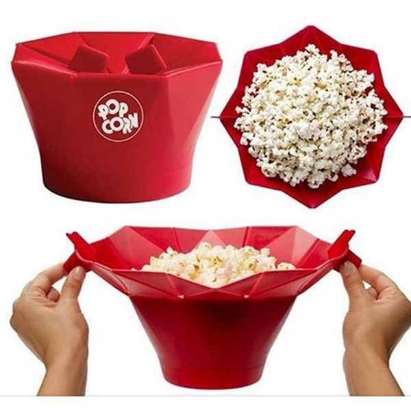 Stampi da forno Popcorn Maker Artefatto Microonde Ciotola fatta in casa Secchio in silicone fai da te Stampo per torta fondente Attrezzo da cucina 221118