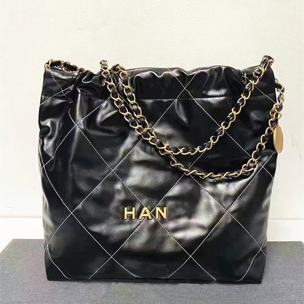 22 yeni ürünler lüks çöp alışveriş çantası moda kadın erkek tasarımcı cüzdanlar klasik altın zincir küçük çanta tote orijinal deri crossbody omuz debriyaj çantaları