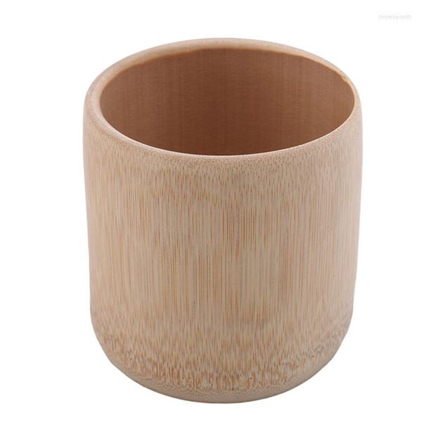 Чашки блюдцы защита окружающей среды Чистое ручное бамбуковое чайная чашка для водяной чашки круглое изолированное маленькое подарок