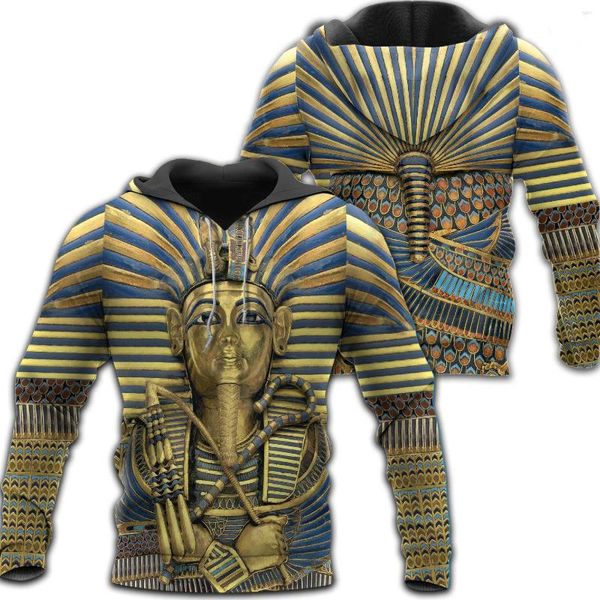 Männer Hoodies Winter Mode Super Real Alten Ägypten König Tutanchamun 3D Gedruckt Hoodie Männer Kostüm Cosplay Pullover