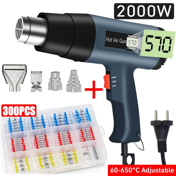 Ano aquador Industrial 2000W Secador de ar para solda Ferramentas de embrulho de soldador térmico com conectores de arame de 300pcs 221118