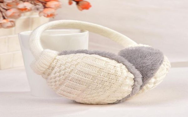 Venda superior inverno capa de orelha feminina quente malha earmuffs aquecedores feminino meninas de pelúcia earlap mais quente bandana acessórios for6470534