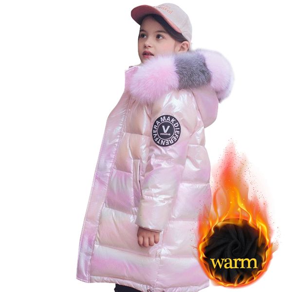 Piumino Cappotto invernale da bambina Felpe con cappuccio in pelliccia Capispalla Cappotto Ragazza Spessore Caldo Giacche da ragazza Abbigliamento per bambini adolescenti 6 8 10 12 14 221118