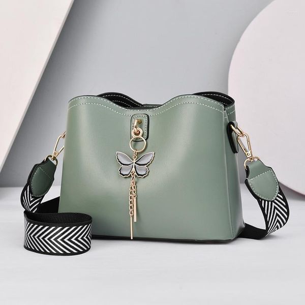 Akşam çantaları moda kelebek kolye omuz çantası kadınlar için pu deri crossbody tasarımcısı messenger el çantası ve çanta tote bolsa