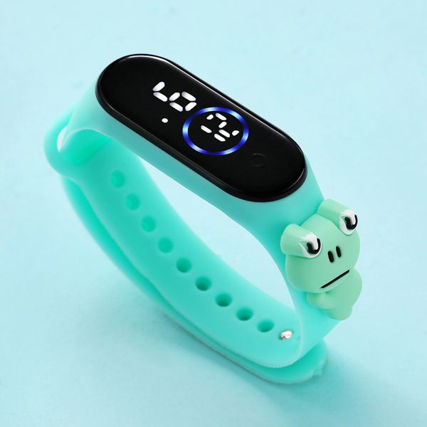 Fashion Cartoon Digital Children Owatch Girls Boys Sport Sport Led Simple Color Silicone Strap Kids Watchs Student Gift
