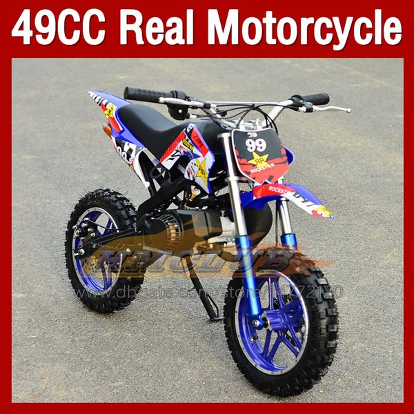 Mini Motorrad 49CC 50CC Echtes Motorrad Roller Superbike Moto Bikes Benzin Erwachsenes Kind ATV Geländewagen Zweirädriges Sport Dirt Bike Junge Mädchen Geburtstagsgeschenke