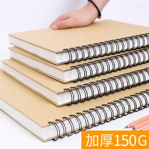 A4/16K Sketchbook Spiral Notebbook Inner Blank Kraft Pap