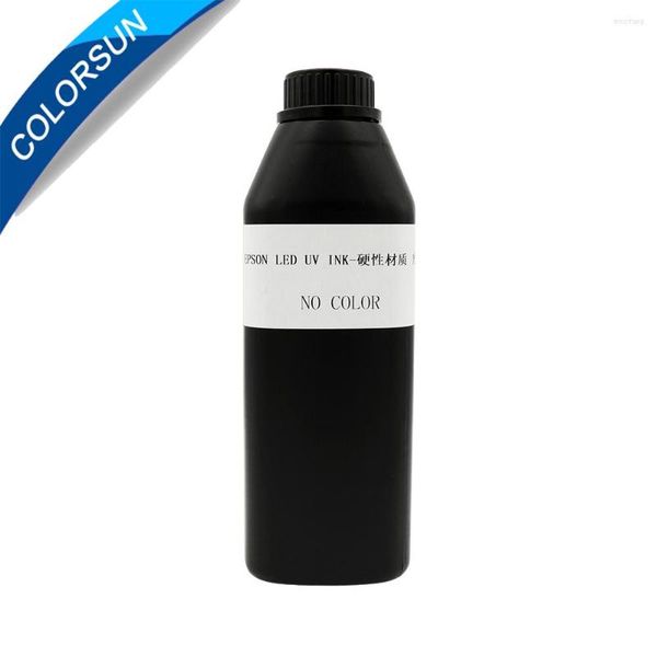 Tinten-Nachfüll-Kits Colorsun 1000 ml UV-härtende Lack-Grundierungsflüssigkeit für Flachbettdrucker, Telefongehäuse, Acryl, Glas, Holz
