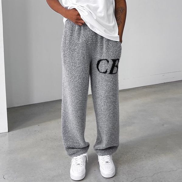 Pantaloni da uomo in maglia Pantaloni casual da lavoro lunghi in maglia Pantaloni Uomo Donna Hip Hop Streetwear MG220425