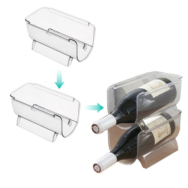 Стойки для вина настольных вин 1/2/4pcs Универсальный прозрачный хранение стойка для бутылочки для хранения напитков для хранения бутылочных бутылок Организатор 221118