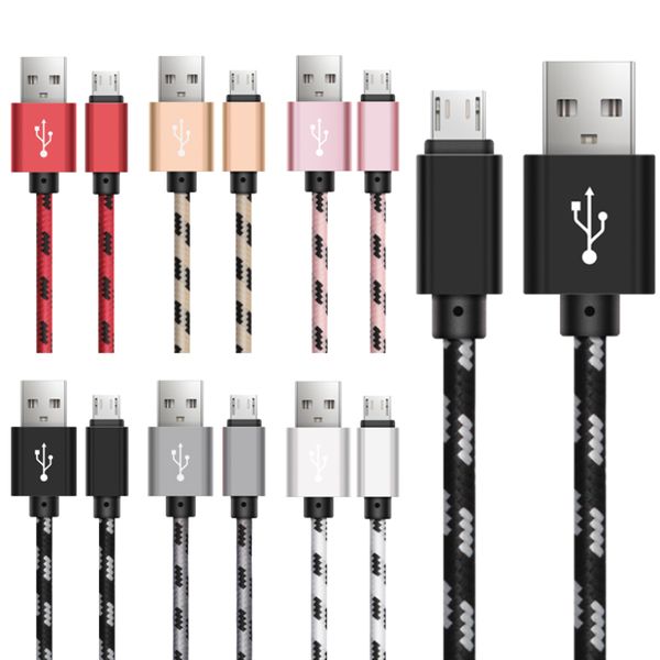 25 см типа C USB CABLE CABLE Нейлон Micro V8 Line Line Cable быстро зарядка для Samsung S8 S9 плюс Xiaomi LG