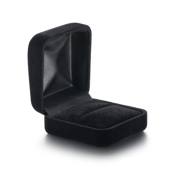 Ювелирные коробки Black Veet упаковки кольца серьга подарки украшения показывают чеходы модные свадьбы вечеринка Jewellrypacking Storag dhlbm