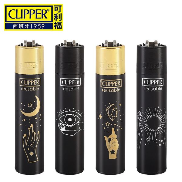 Nuovo accendino Clipper spagnolo originale Accendini a gas in nylon antivento Butano Firestone Ignition Accendini a pietra focaia Fumo Gadget a fiamma aperta