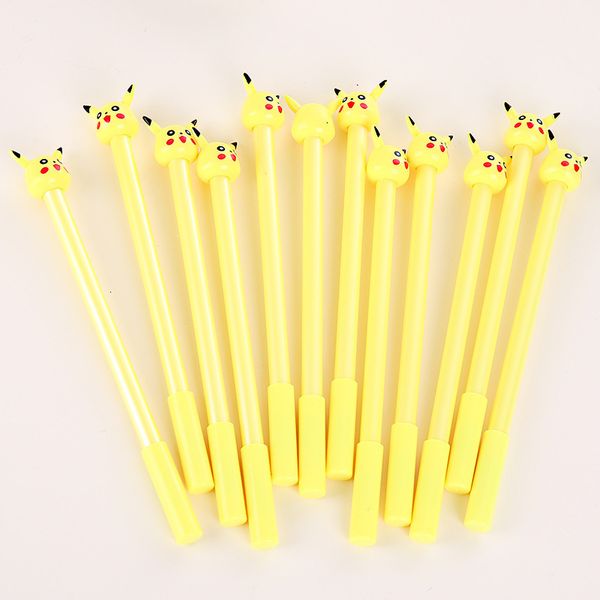 Jel Pens 40 PCS Koreli Yaratıcı Kırtasiye Pet Elf Karikatür Modelleme Siyah Nötr Kalem 221118