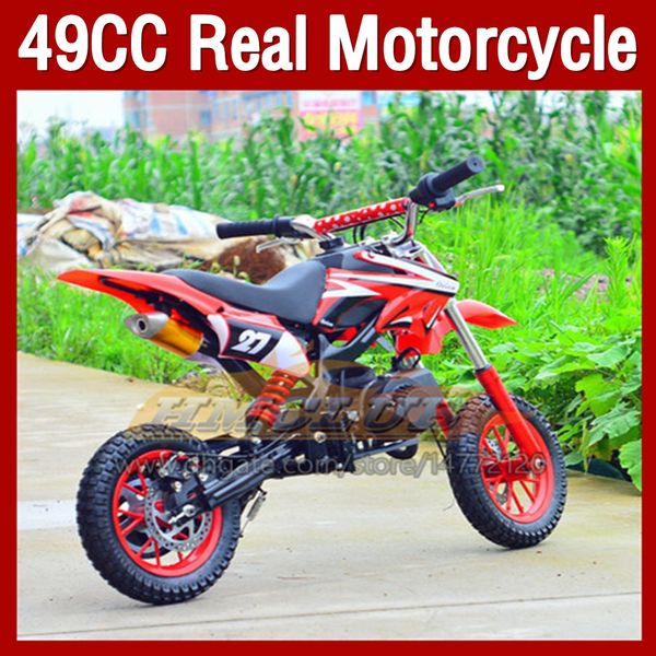 Sıcak 49cc/50cc Mini Motosiklet Dağ ATV off-road araç Apollo Küçük Moto 2 zamanlı benzin kart çocuklar yarış Motobike Yetişkin Kir Bisiklet Erkek Kız Doğum Günü Hediyeleri