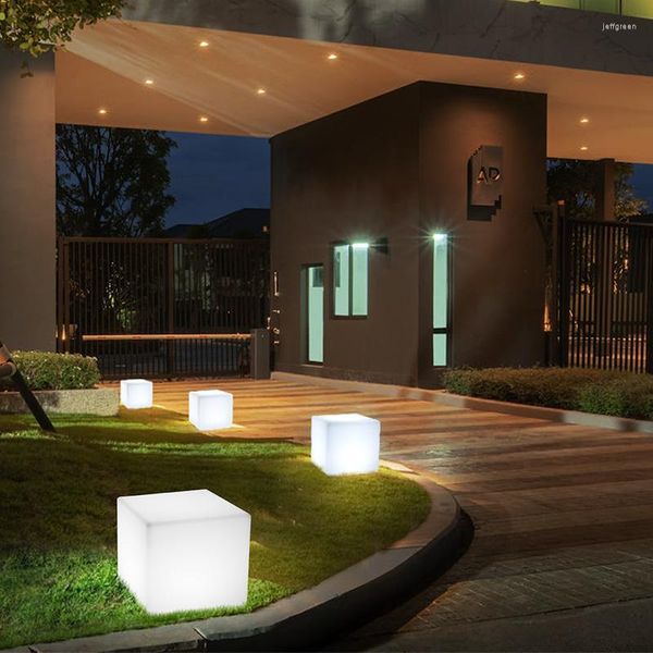 Кубическая лампа на открытом воздухе в помещении сад светятся пульт дистанционного управления домашнее обеда