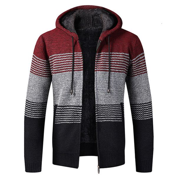 Men's Down Parkas Autumn Winter Jacket Men Men Warm Cashmere Casual Wool Zipper Slim Fit Fleece Jacket Men Coat vestidos de malha masculino 221119