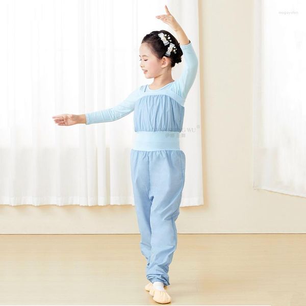 Stage Wear Bretelle per bambini Pantaloni in vita Tuta Balletto Pratica di danza Ragazze Figura Warm-up Ginnastica sportiva