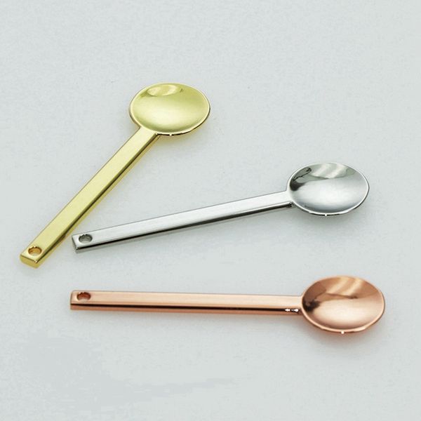 Neueste Rauchen Gold Silber Zink Metall Tragbare Mini Snuff Snorter Sniffer Trockenkräuter Tabak Bohrinseln Löffel Wachs Schaufel Dabber Scoop Shisha Bong Strohspitze Nägel DHL