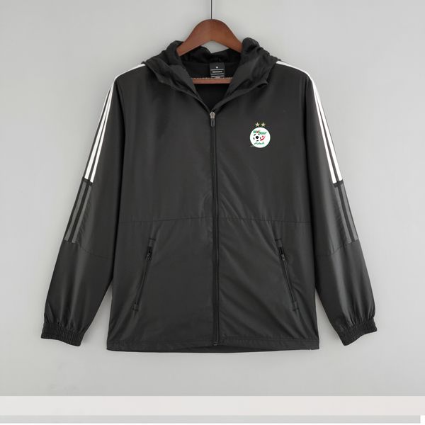 22-23 Algerien Herrenjacke Freizeitsport Windjacke Trikots durchgehender Reißverschluss Kapuzenwindjacke Herrenmode Mantel Logo individuell